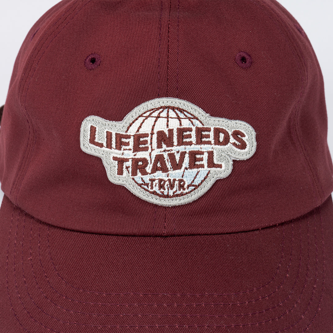 ハット [TRVR] LNT Globe Ball Cap 2 Colors - Burgundy/Navy LNT Globe Ball Cap Burgundy – TRVR