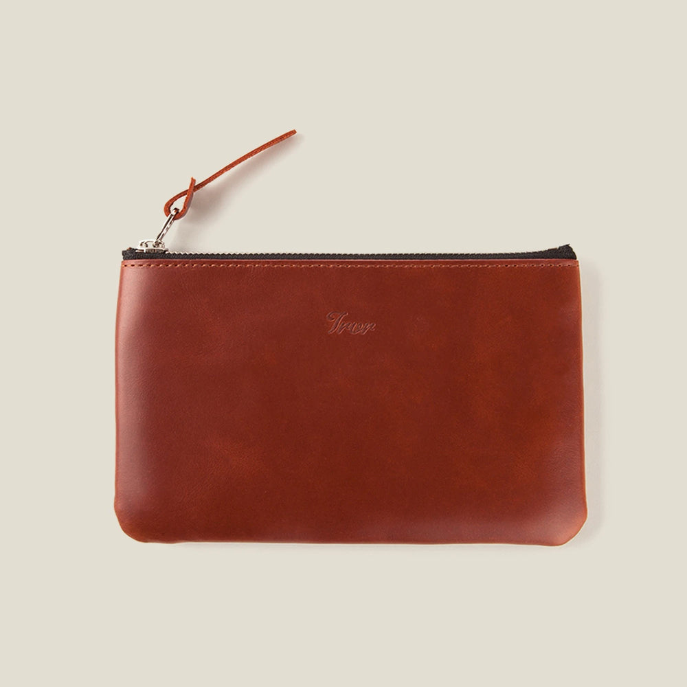 Leather Pouch M Brick