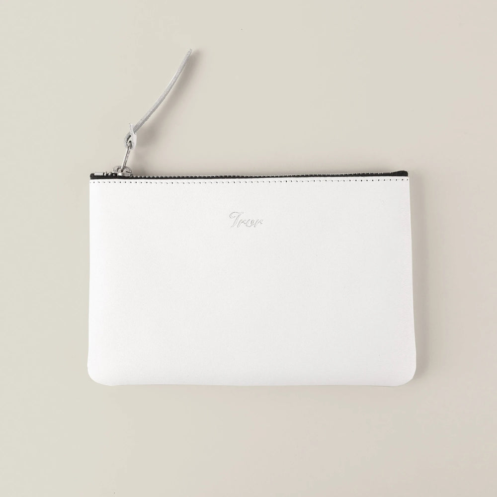 Leather Pouch M White